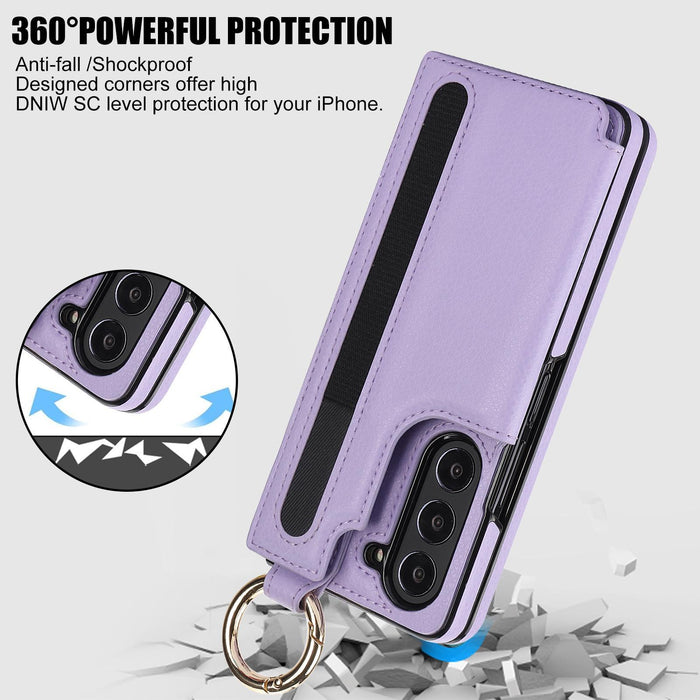 For Samsung Galaxy Z Fold7 5G Litchi Texture Double Buckle Leather Phone Case With Pen Slot