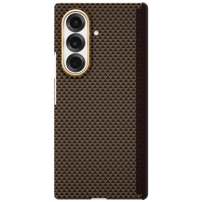 For Samsung Galaxy Z Fold7 5G Metal Frame Nanofiber Magsafe Magnetic Center Phone Case