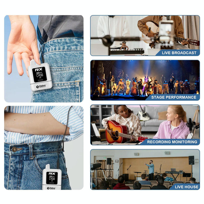 2.4G Stereo Wireless Monitor System Transmitter & Receiver