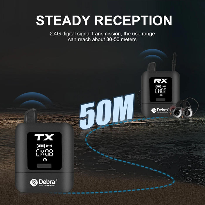 2.4G Stereo Wireless Monitor System Transmitter & Receiver