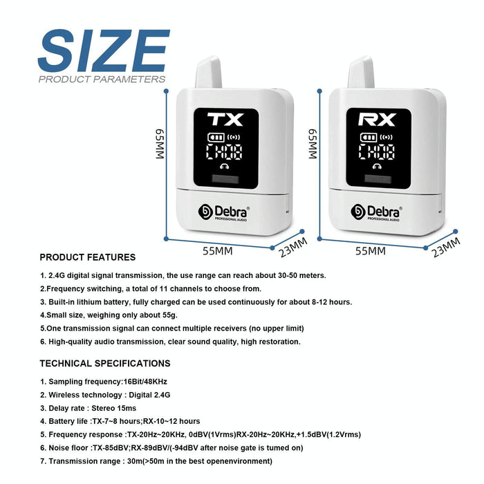 2.4G Stereo Wireless Monitor System + Earphones