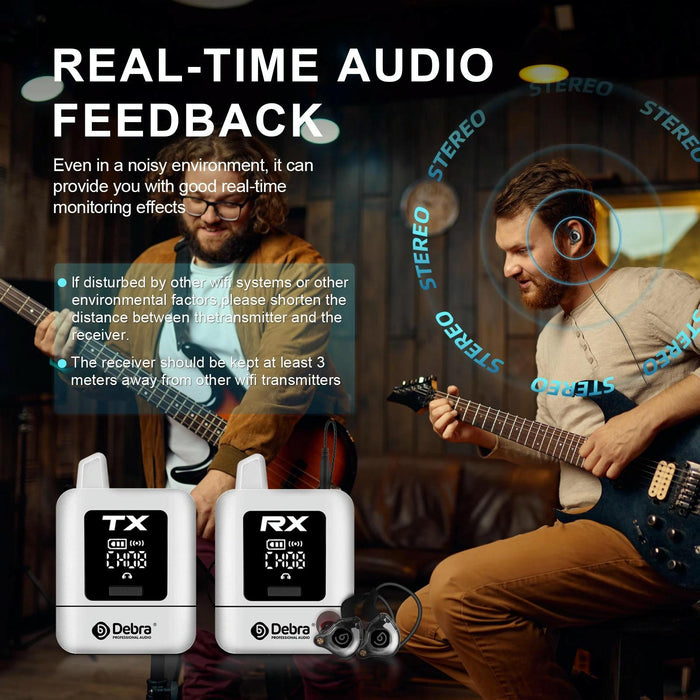 2.4G Stereo Wireless Monitor System + Earphones