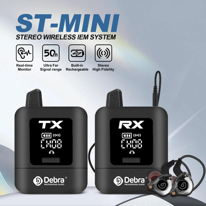 2.4G Stereo Wireless Monitor System + Earphones