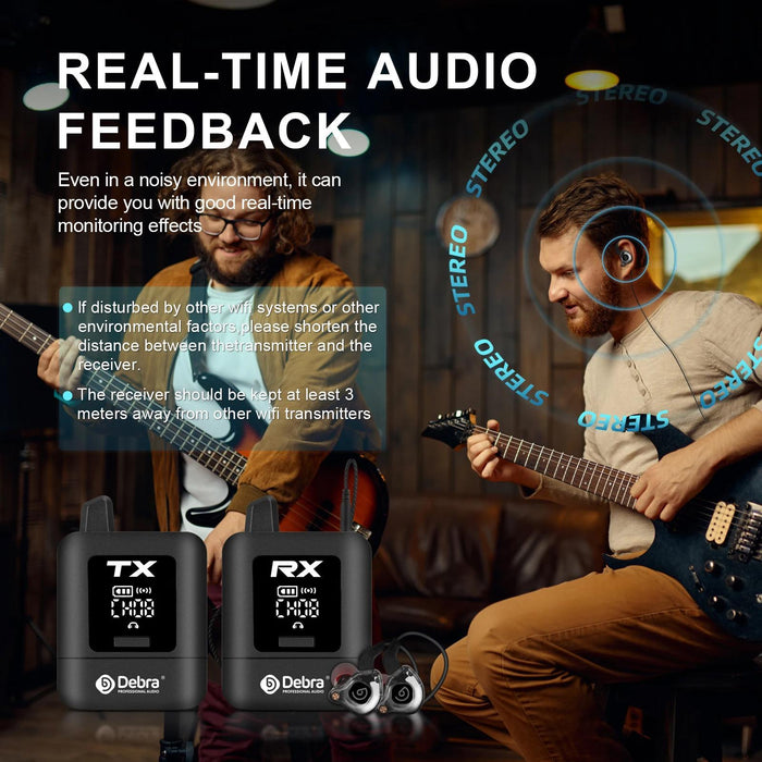 2.4G Stereo Wireless Monitor System + Earphones