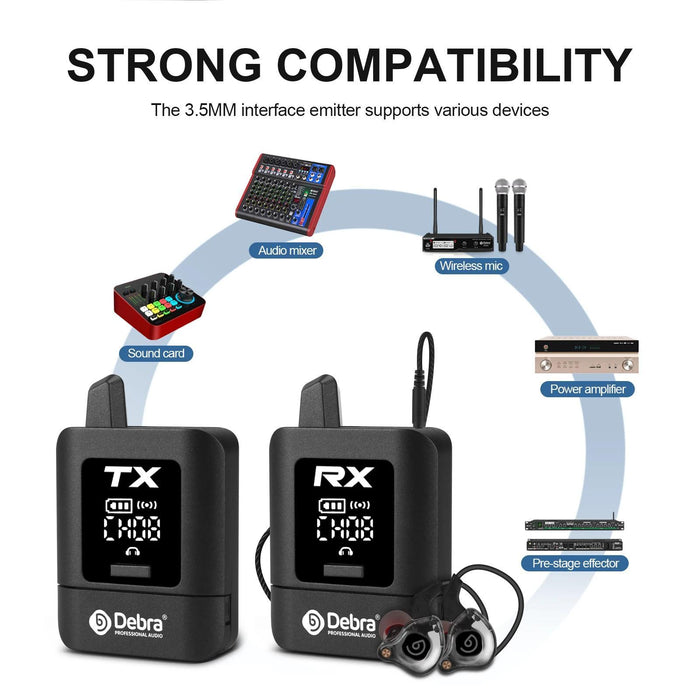 2.4G Stereo Wireless Monitor System + Earphones