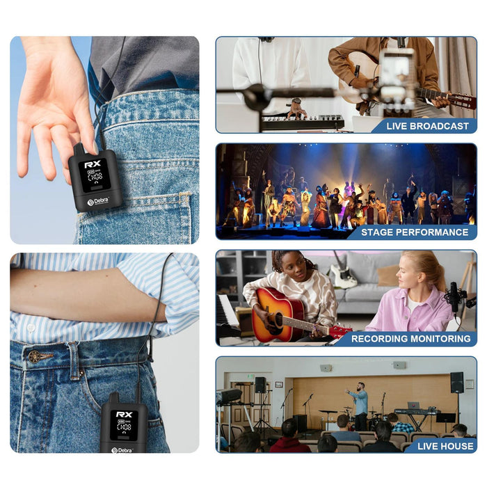 2.4G Stereo Wireless Monitor System + Earphones