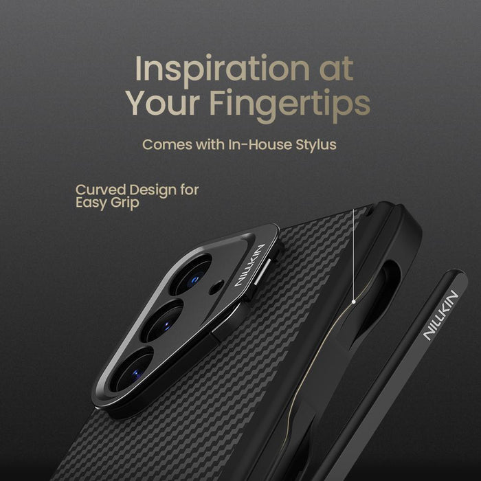 For Samsung Galaxy Z Fold7 5G Nillkin Aramid Fiber Magnetic Phone Case With Stylus