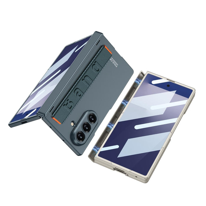 For Samsung Galaxy Z Fold7 5G Integrated Magnetic Folding Hinged Wristband Phone Case