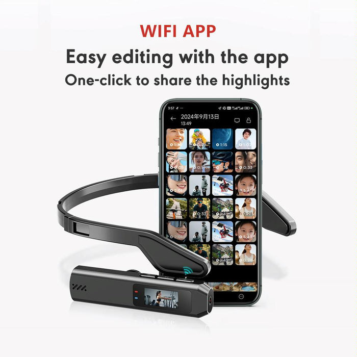 2.7K Wide Angle Head-Mounted Sports Camera