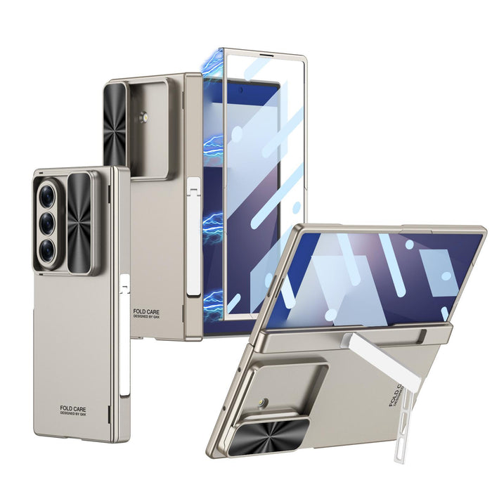 For Samsung Galaxy Z Fold7 5G Integrated Magnetic Folding Hinge Push Window Side Bracket Phone Case