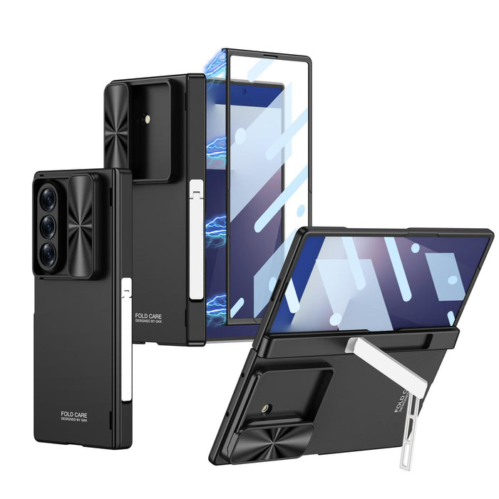 For Samsung Galaxy Z Fold7 5G Integrated Magnetic Folding Hinge Push Window Side Bracket Phone Case