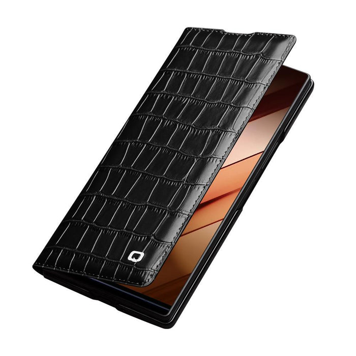 For Samsung Galaxy Z Fold7 5G Qialino Crocodile Texture Leather Case