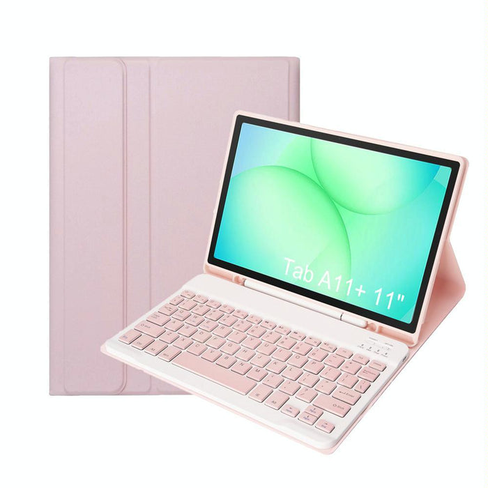 For Samsung Galaxy Tab A11+ Candy Colour Tpu Bluetooth Keyboard Leather Tablet Case With Pen Holder