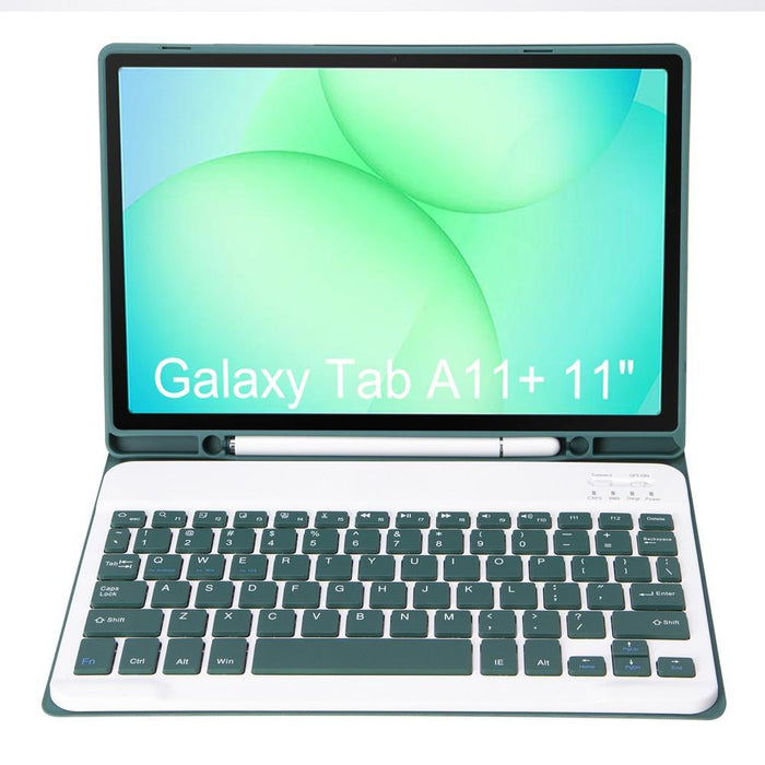 For Samsung Galaxy Tab A11+ Candy Colour Tpu Bluetooth Keyboard Leather Tablet Case With Pen Holder