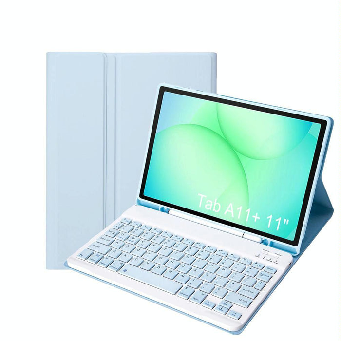 For Samsung Galaxy Tab A11+ Candy Colour Tpu Bluetooth Keyboard Leather Tablet Case With Pen Holder