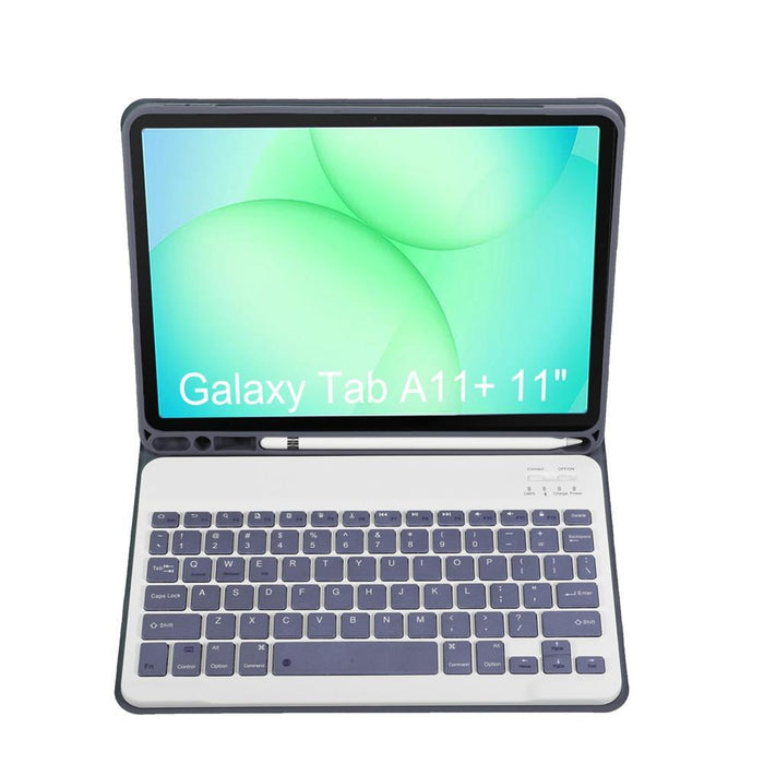 For Samsung Galaxy Tab A11+ Candy Colour Tpu Bluetooth Keyboard Leather Tablet Case With Pen Holder
