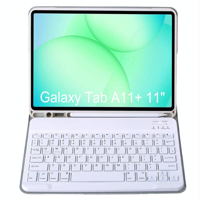 For Samsung Galaxy Tab A11+ Candy Colour Tpu Bluetooth Keyboard Leather Tablet Case With Pen Holder