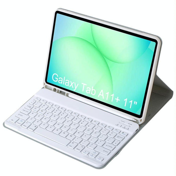For Samsung Galaxy Tab A11+ Candy Colour Tpu Bluetooth Keyboard Leather Tablet Case With Pen Holder