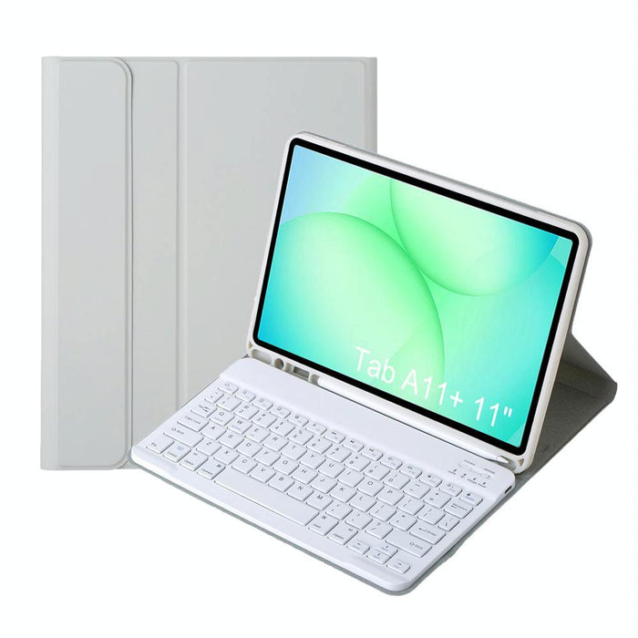 For Samsung Galaxy Tab A11+ Candy Colour Tpu Bluetooth Keyboard Leather Tablet Case With Pen Holder
