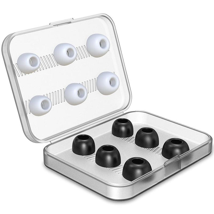 12 Pcs Wireless Earphone Replaceable Silicone & Memory Foam Ear Cap Earplugs For Airpods Pro With Storage Box