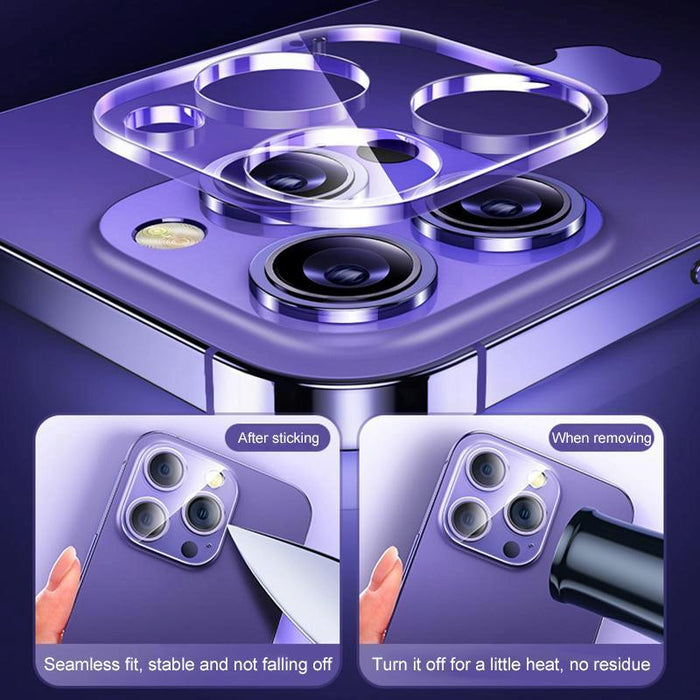 For Iphone 17 Pro Silk Printed Large Arc Tempered Glass Back Camera Film