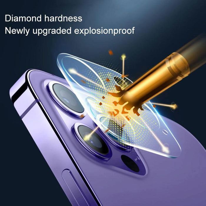 For Iphone 17 Pro Silk Printed Large Arc Tempered Glass Back Camera Film