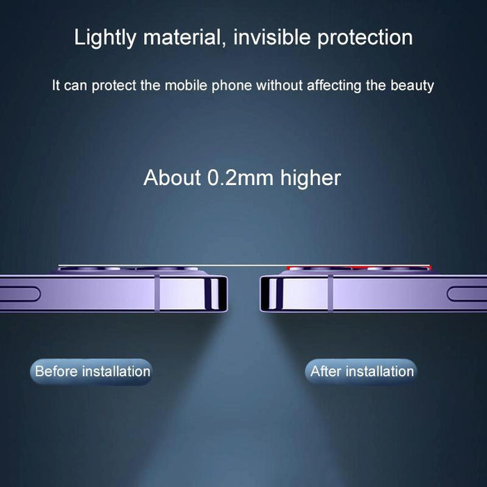 For Iphone 17 Pro Silk Printed Large Arc Tempered Glass Back Camera Film