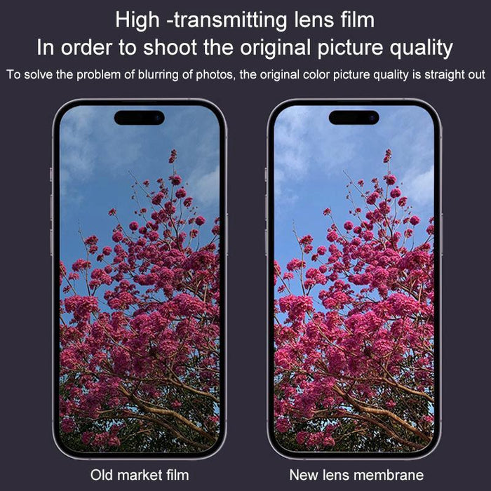 For Iphone 17 Pro Silk Printed Large Arc Tempered Glass Back Camera Film
