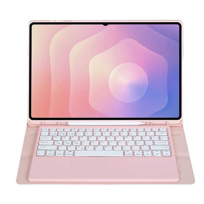 For Samsung Galaxy Tab S11 Ultra Candy Colour Tpu Bluetooth Keyboard Leather Tablet Case With Pen Holder