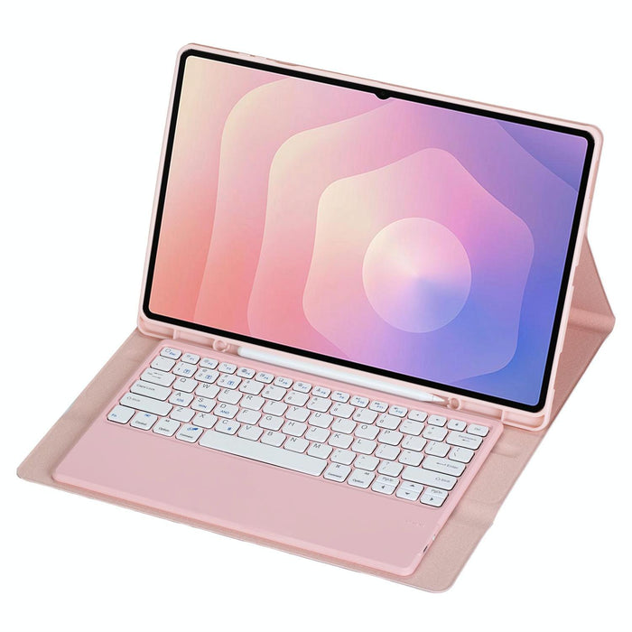 For Samsung Galaxy Tab S11 Ultra Candy Colour Tpu Bluetooth Keyboard Leather Tablet Case With Pen Holder