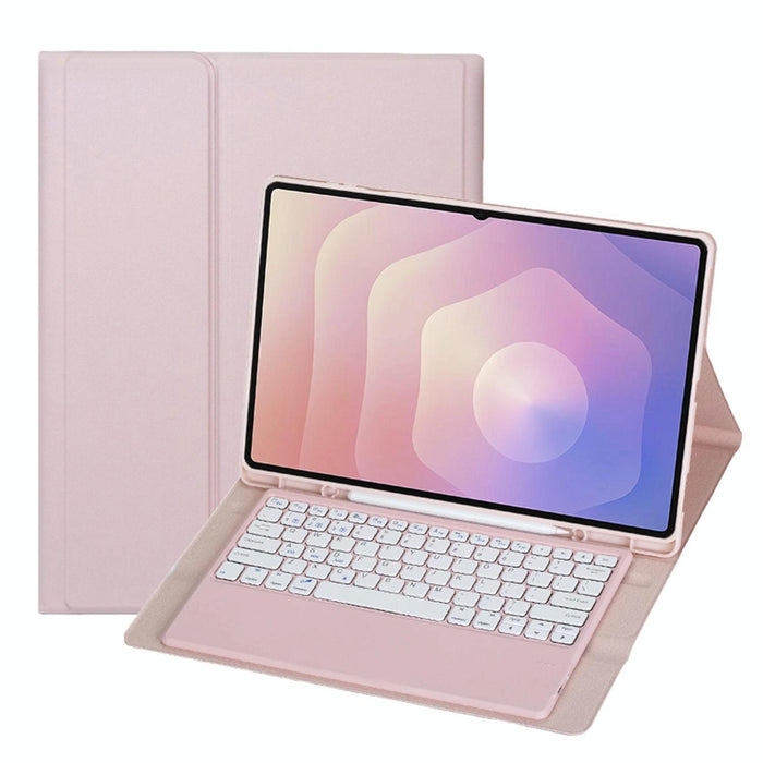 For Samsung Galaxy Tab S11 Ultra Candy Colour Tpu Bluetooth Keyboard Leather Tablet Case With Pen Holder
