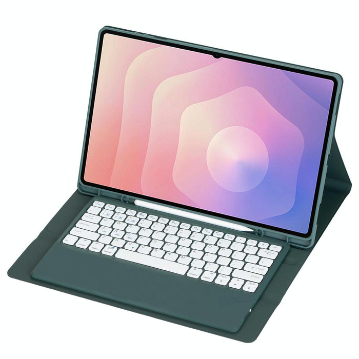 For Samsung Galaxy Tab S11 Ultra Candy Colour Tpu Bluetooth Keyboard Leather Tablet Case With Pen Holder