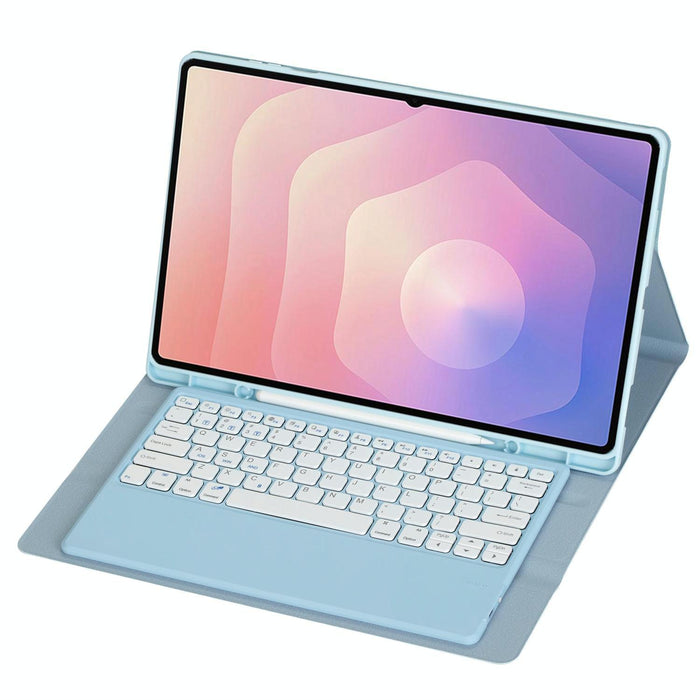 For Samsung Galaxy Tab S11 Ultra Candy Colour Tpu Bluetooth Keyboard Leather Tablet Case With Pen Holder
