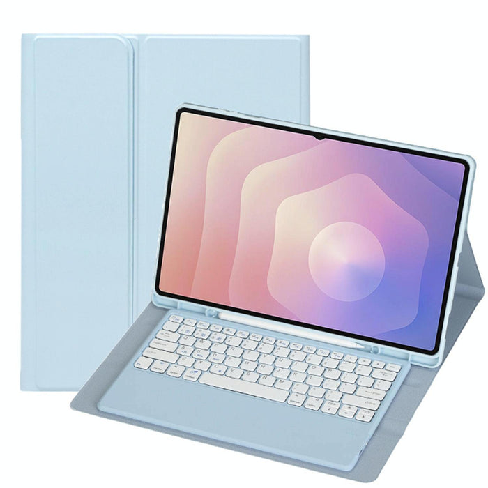 For Samsung Galaxy Tab S11 Ultra Candy Colour Tpu Bluetooth Keyboard Leather Tablet Case With Pen Holder