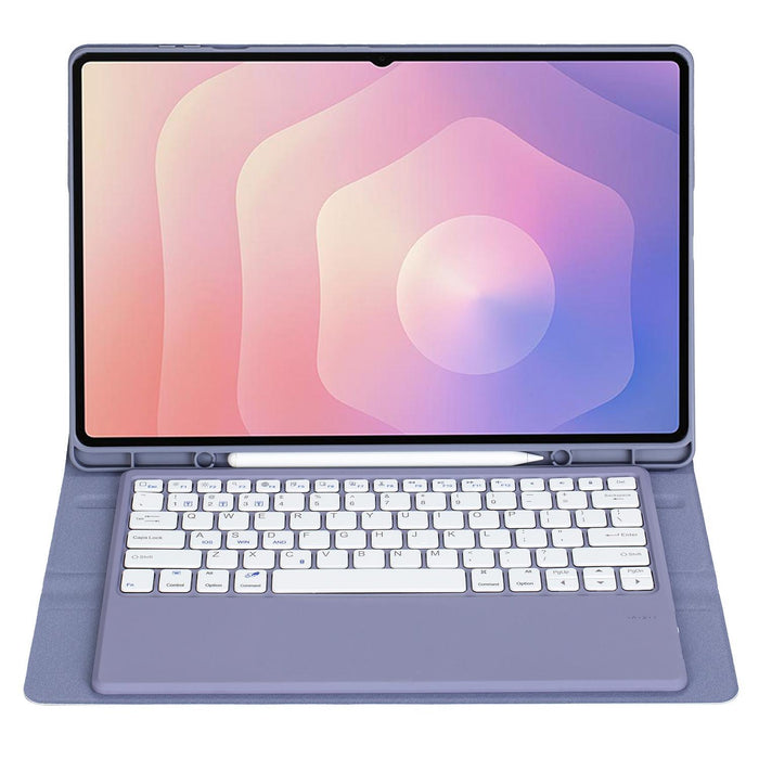 For Samsung Galaxy Tab S11 Ultra Candy Colour Tpu Bluetooth Keyboard Leather Tablet Case With Pen Holder