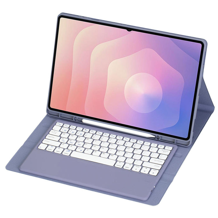 For Samsung Galaxy Tab S11 Ultra Candy Colour Tpu Bluetooth Keyboard Leather Tablet Case With Pen Holder