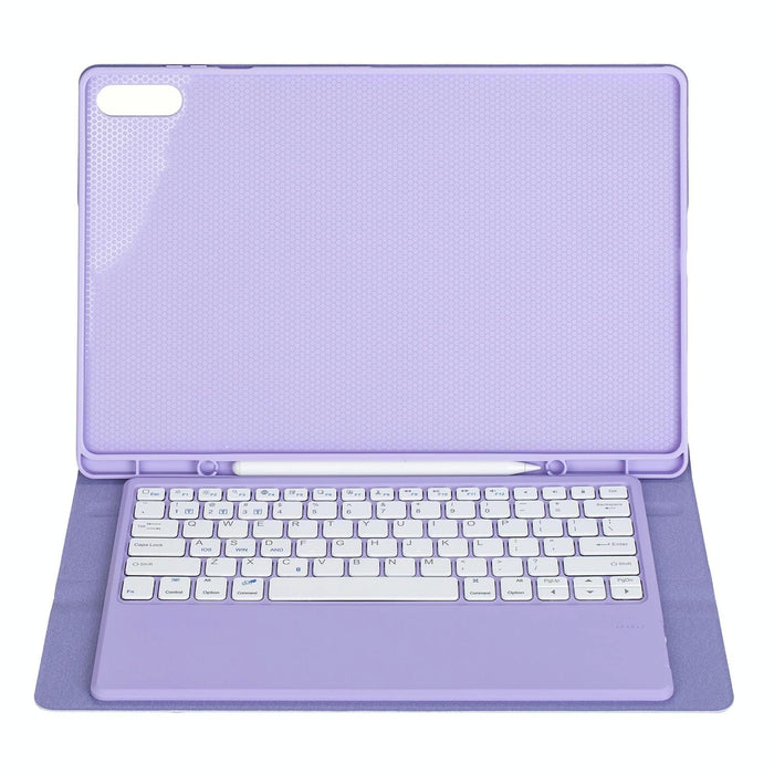 For Samsung Galaxy Tab S11 Ultra Candy Colour Tpu Bluetooth Keyboard Leather Tablet Case With Pen Holder