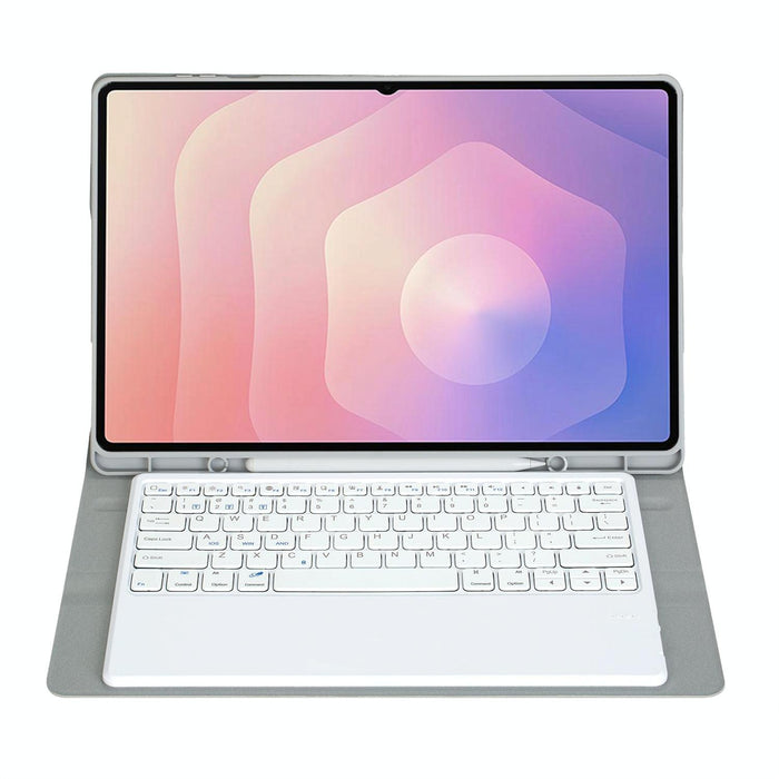 For Samsung Galaxy Tab S11 Ultra Candy Colour Tpu Bluetooth Keyboard Leather Tablet Case With Pen Holder