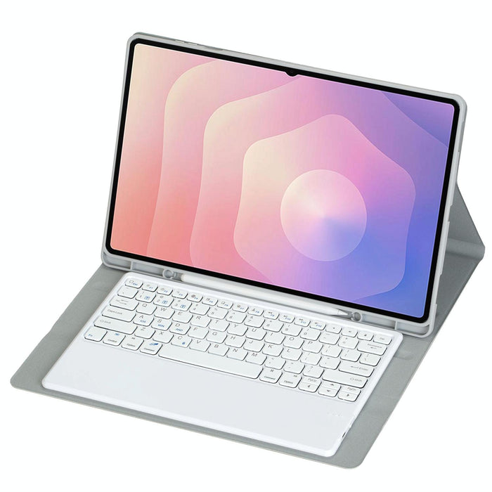 For Samsung Galaxy Tab S11 Ultra Candy Colour Tpu Bluetooth Keyboard Leather Tablet Case With Pen Holder
