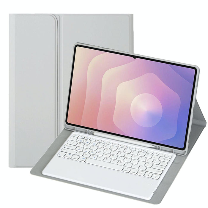 For Samsung Galaxy Tab S11 Ultra Candy Colour Tpu Bluetooth Keyboard Leather Tablet Case With Pen Holder