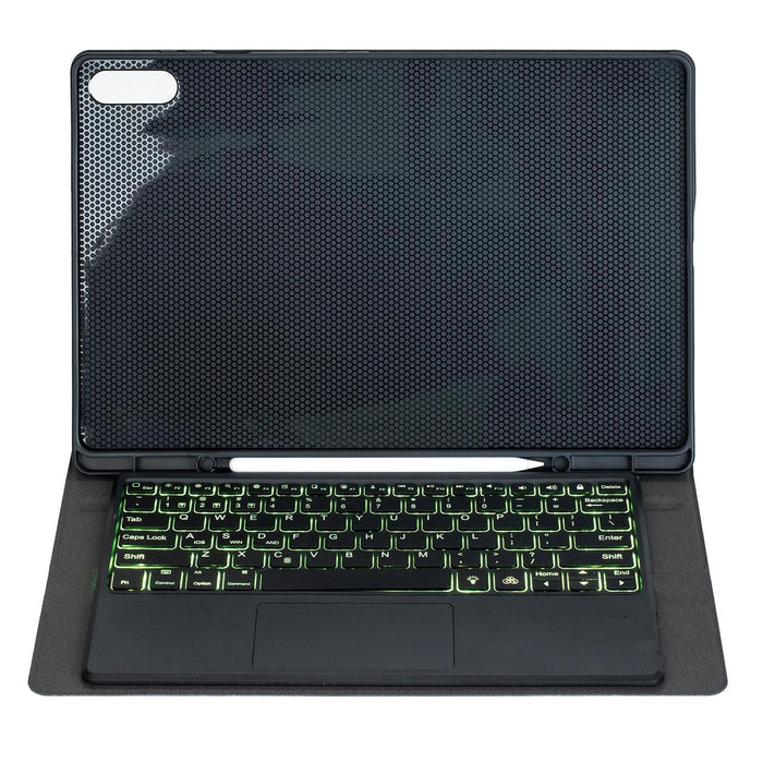 For Samsung Galaxy Tab S11 Ultra Candy Colour Touch Backlight Bluetooth Keyboard Leather Tablet Case With Pen Holder