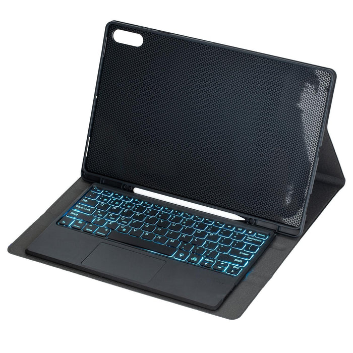 For Samsung Galaxy Tab S11 Ultra Candy Colour Touch Backlight Bluetooth Keyboard Leather Tablet Case With Pen Holder