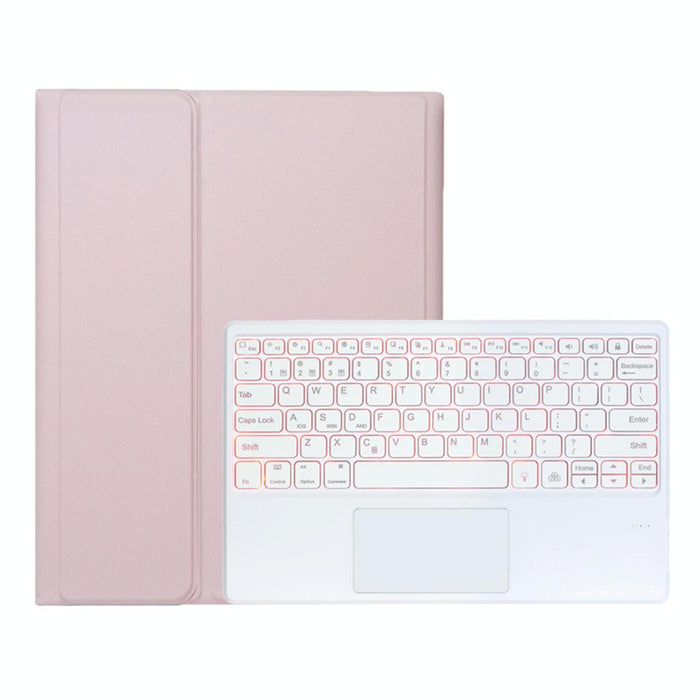 For Samsung Galaxy Tab S11 Ultra Candy Colour Touch Backlight Bluetooth Keyboard Leather Tablet Case With Pen Holder