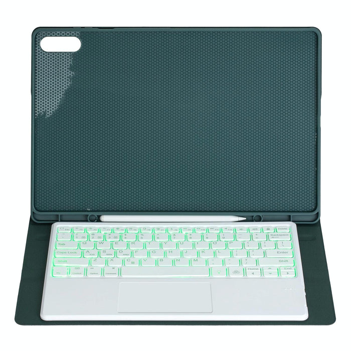 For Samsung Galaxy Tab S11 Ultra Candy Colour Touch Backlight Bluetooth Keyboard Leather Tablet Case With Pen Holder