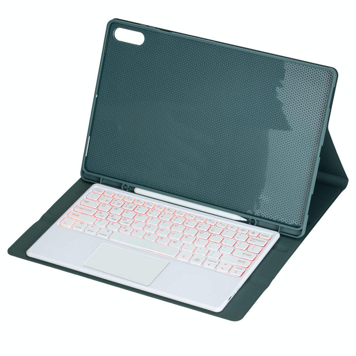 For Samsung Galaxy Tab S11 Ultra Candy Colour Touch Backlight Bluetooth Keyboard Leather Tablet Case With Pen Holder