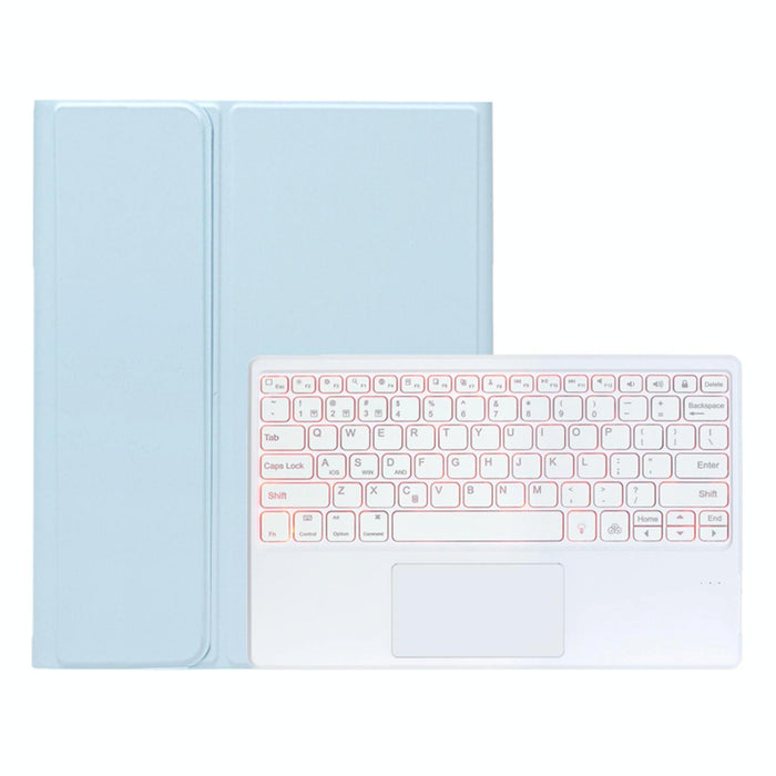 For Samsung Galaxy Tab S11 Ultra Candy Colour Touch Backlight Bluetooth Keyboard Leather Tablet Case With Pen Holder