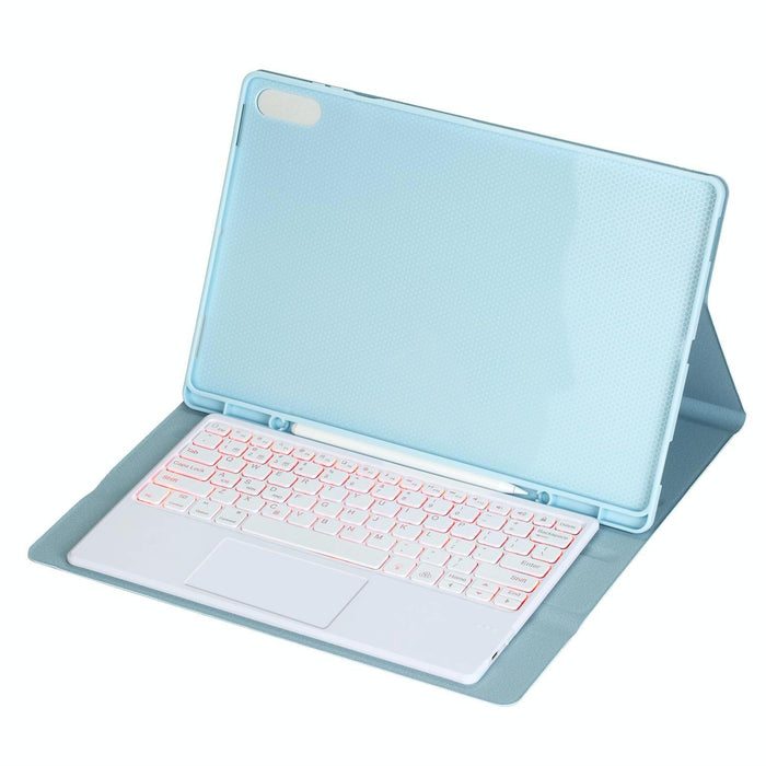 For Samsung Galaxy Tab S11 Ultra Candy Colour Touch Backlight Bluetooth Keyboard Leather Tablet Case With Pen Holder