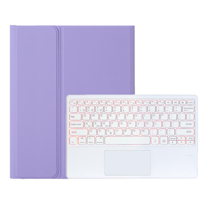 For Samsung Galaxy Tab S11 Ultra Candy Colour Touch Backlight Bluetooth Keyboard Leather Tablet Case With Pen Holder