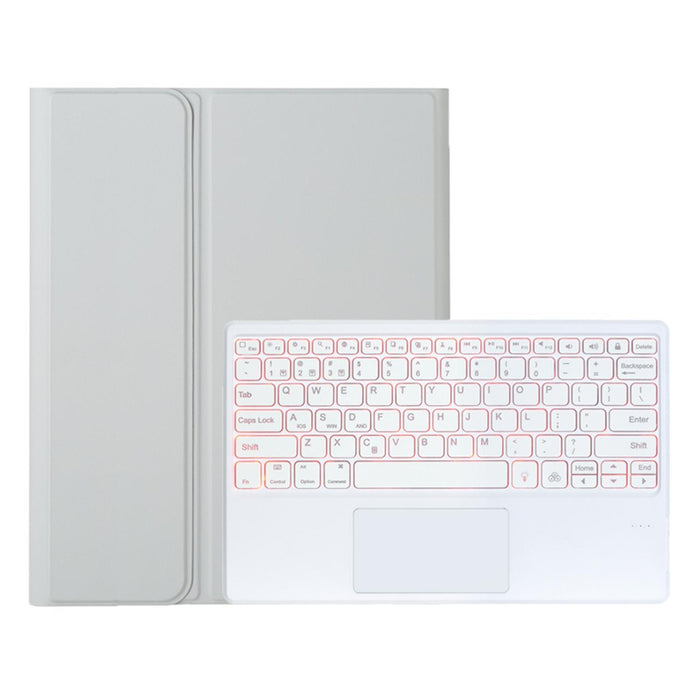 For Samsung Galaxy Tab S11 Ultra Candy Colour Touch Backlight Bluetooth Keyboard Leather Tablet Case With Pen Holder