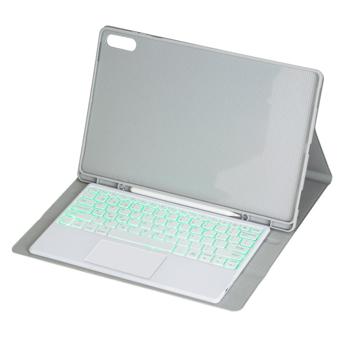 For Samsung Galaxy Tab S11 Ultra Candy Colour Touch Backlight Bluetooth Keyboard Leather Tablet Case With Pen Holder